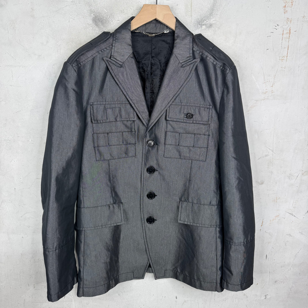 Bikkembergs Shiny Grey Blazer