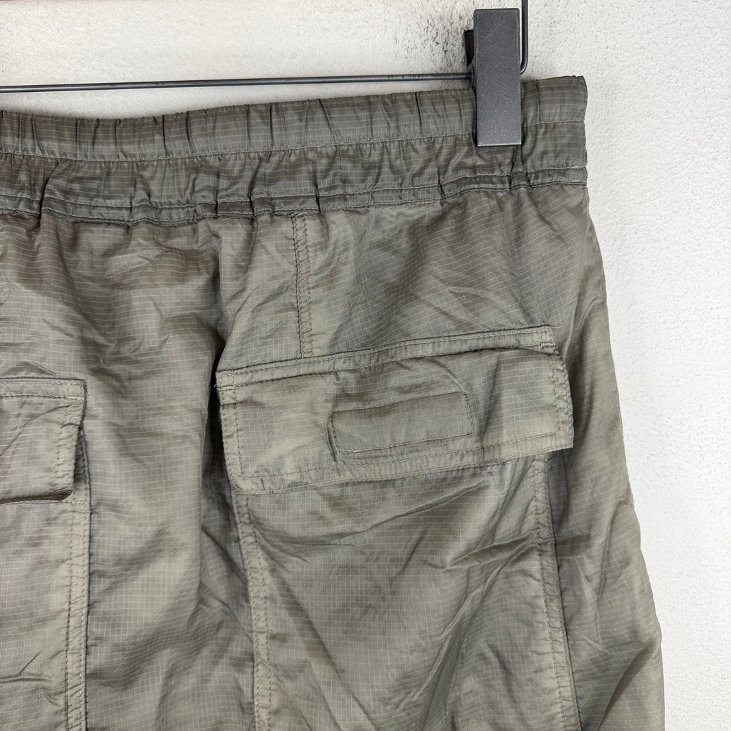 DRKSHDW Grey Long Drawstring Nylon Pants
