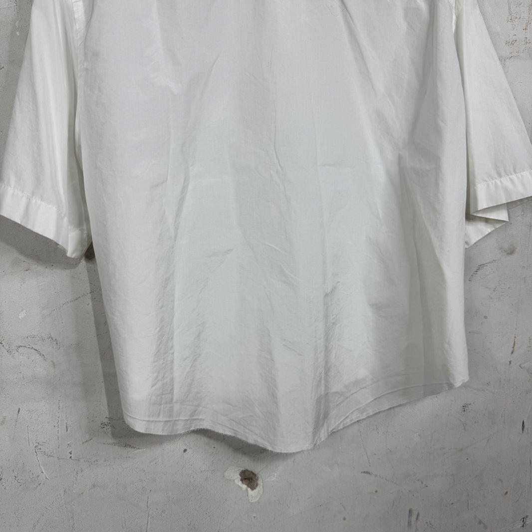 Margiela Cropped White Button-Up Shirt