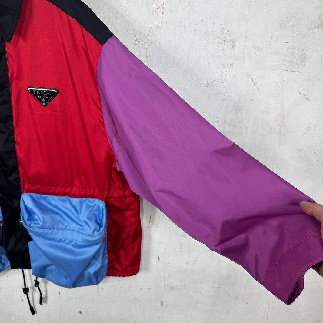 Prada Colorblocked Renylon Cargo Jacket