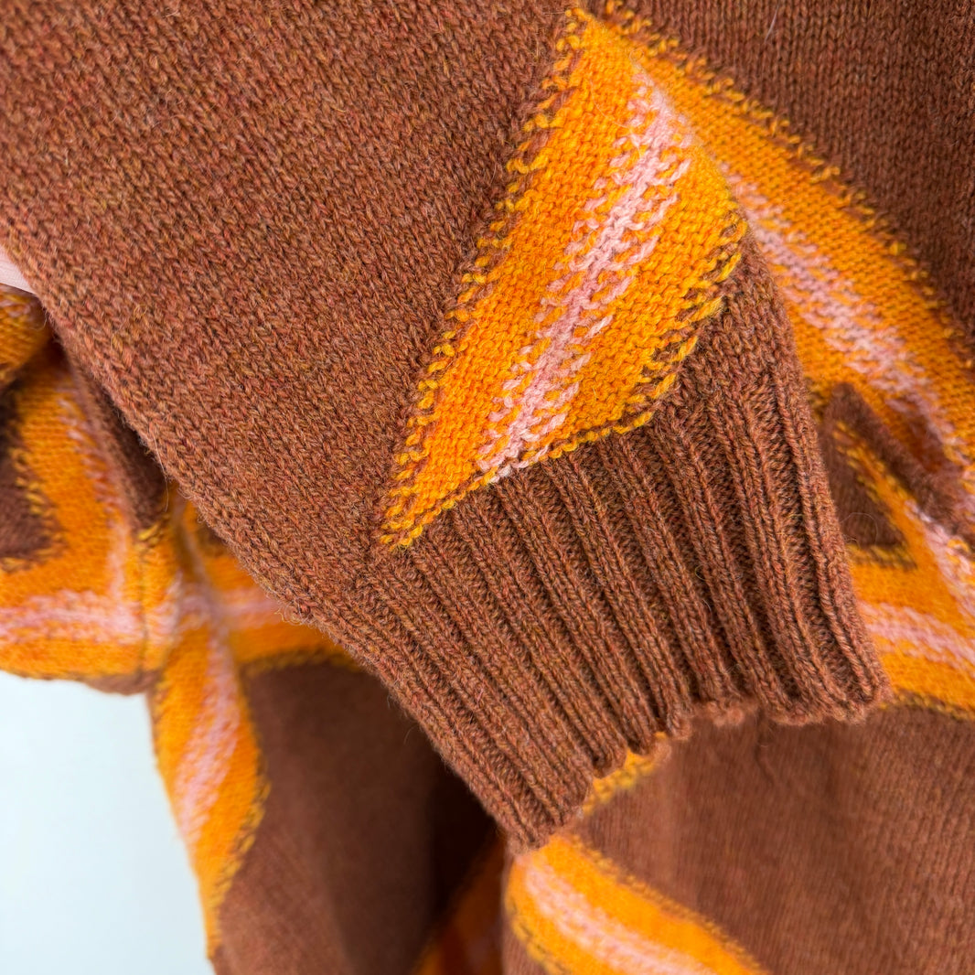 Marni Striped Distressed Knit Cardigan