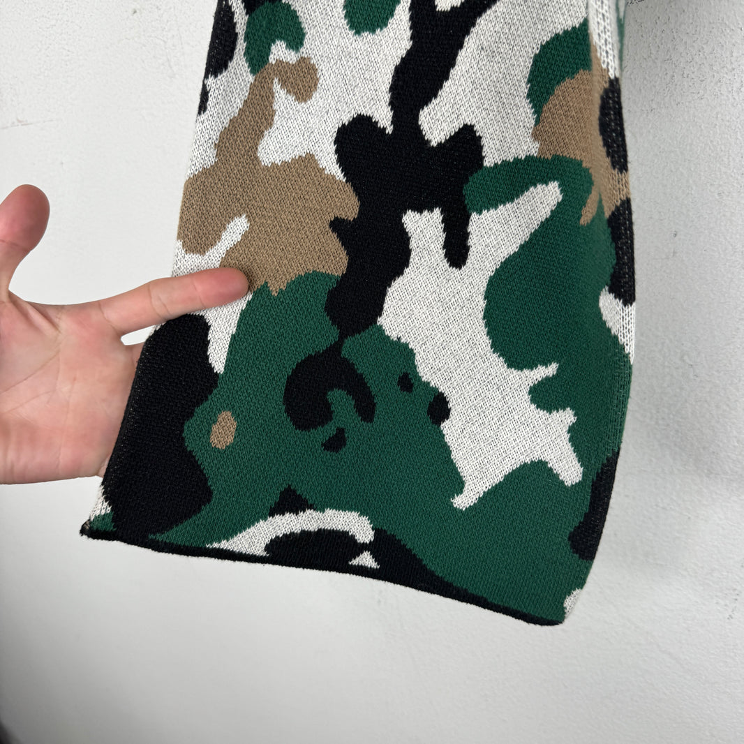Gosha Rubchinskiy Multicolor Camo Knit Scarf