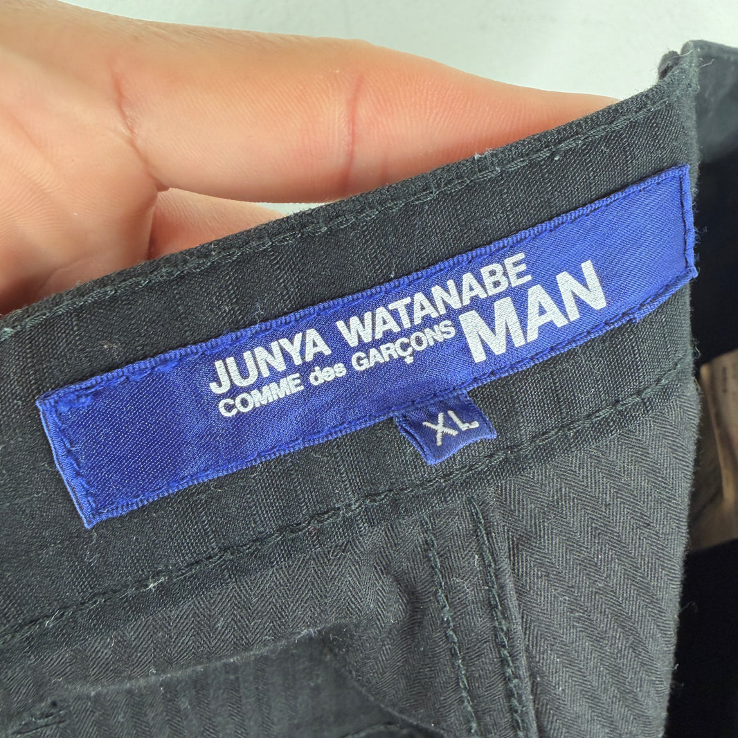 Junya Watanabe Black Ripstop Knee Patch Trousers