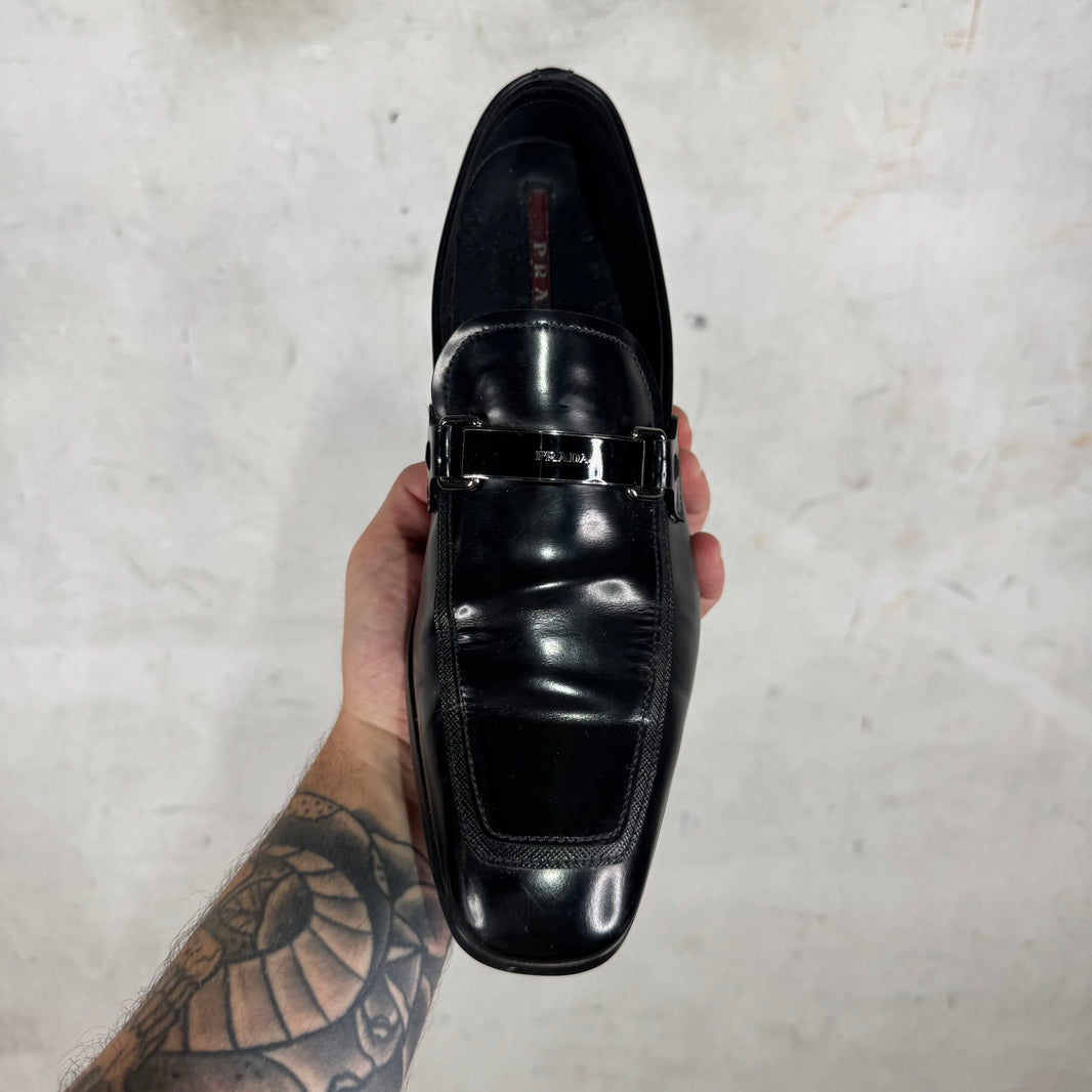 Prada Metal Strap Loafer
