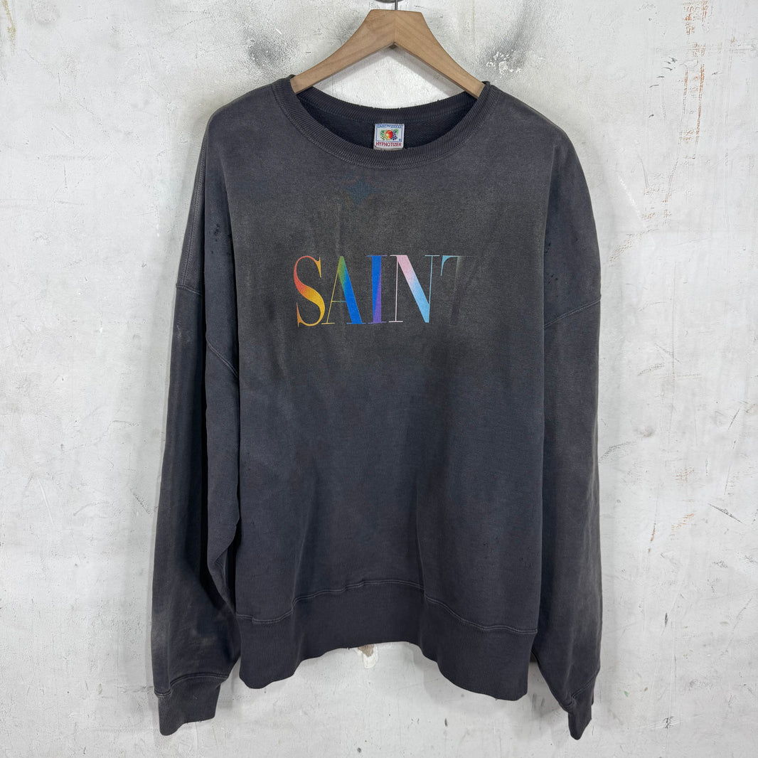 Saint Michael Multicolored Apple Logo Crewneck