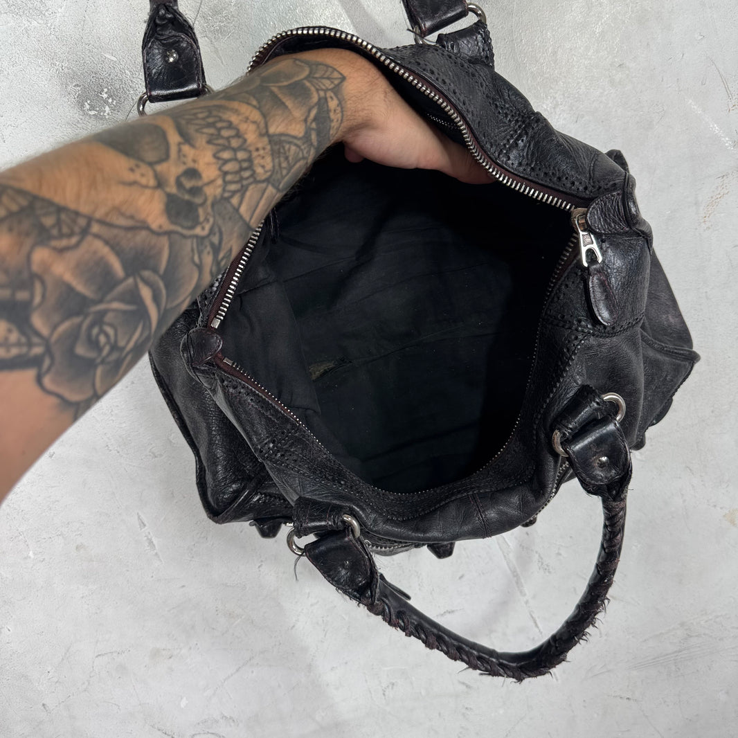 Balenciaga Large Blistered Leather City Bag
