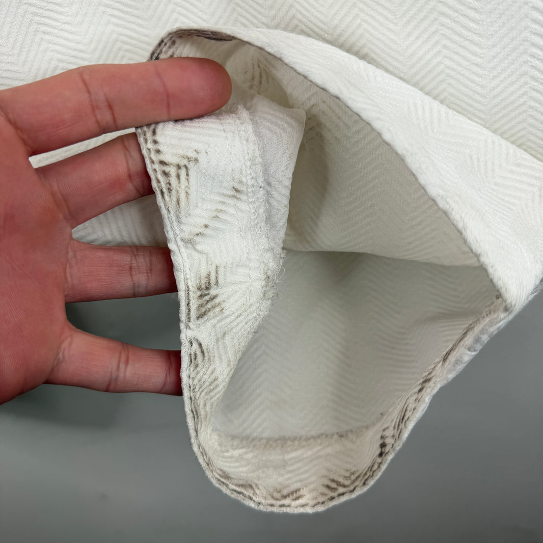 CDG White Pattern Balloon Shorts