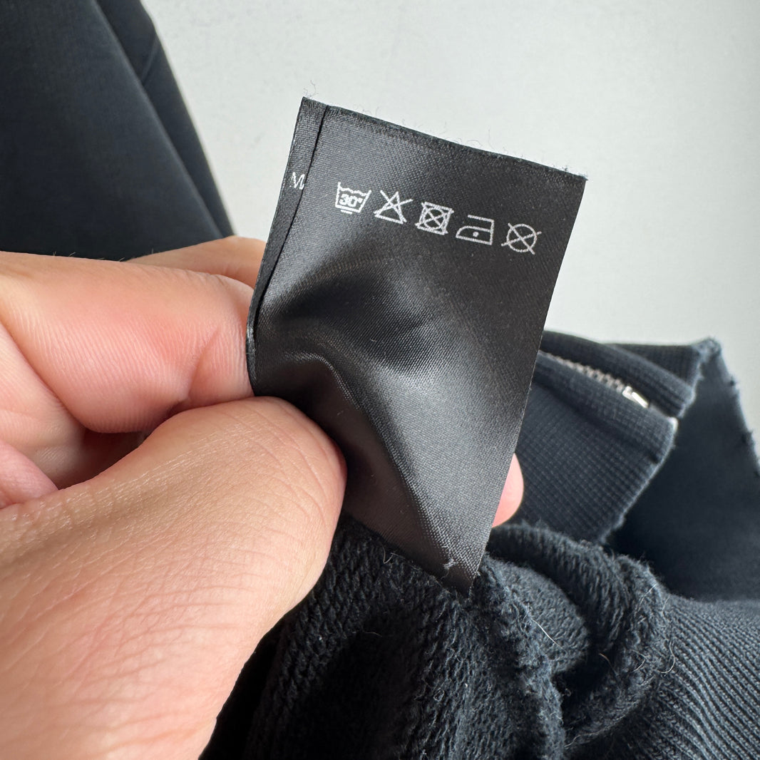 Vetements Plain Distressed Zip Hoodie