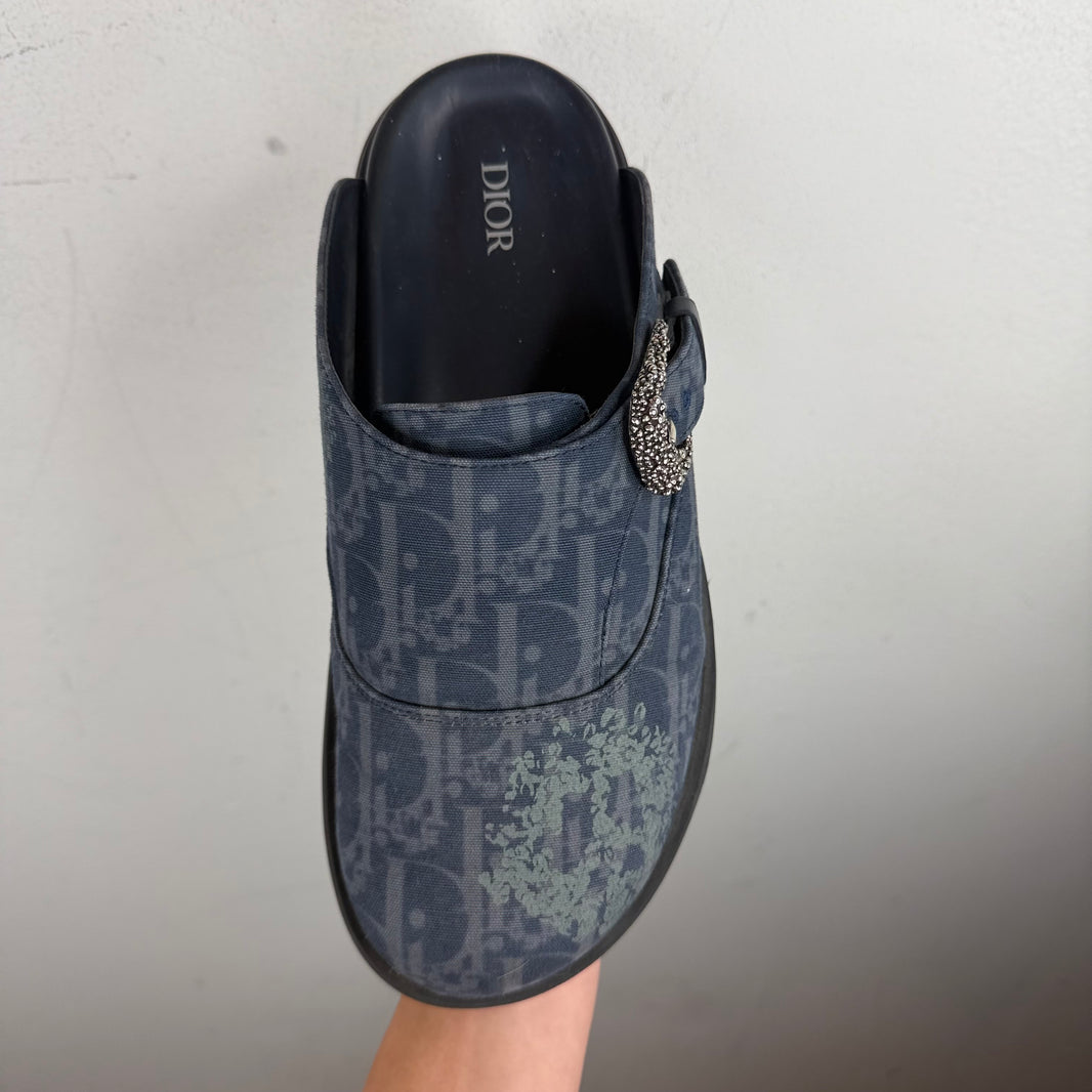 Dior Denim Tears Oblique Mules