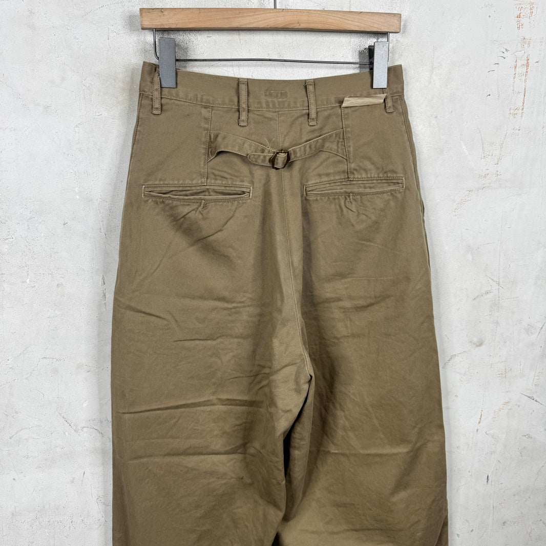 Kapital Pleated Loose Tan Pants