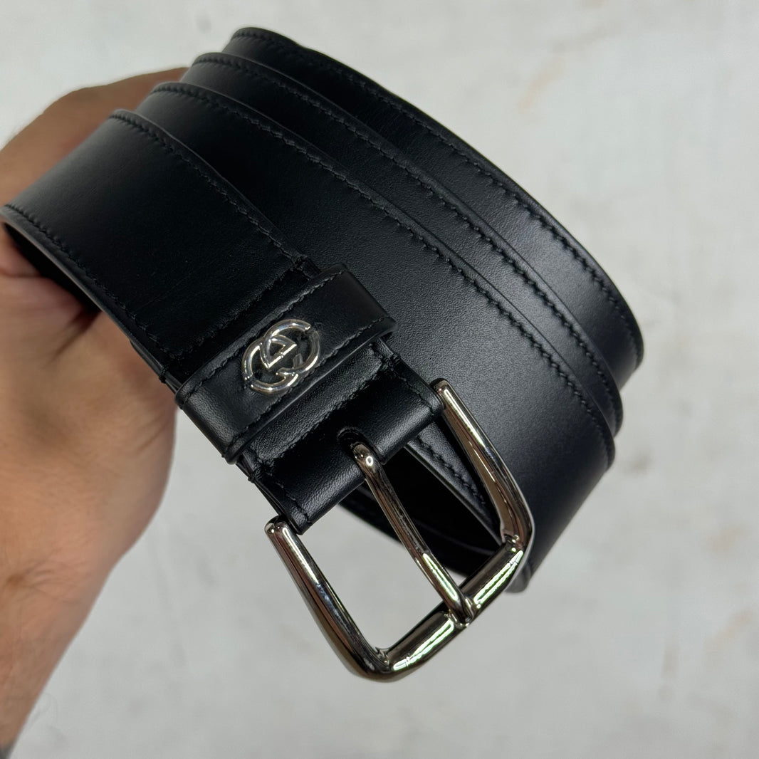 Gucci Leather Lil Interlock Belt