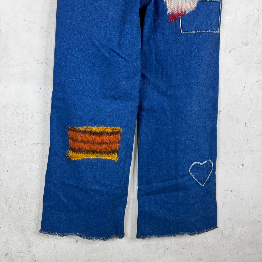 Marni Baggy Patchworked Darkwash Jeans