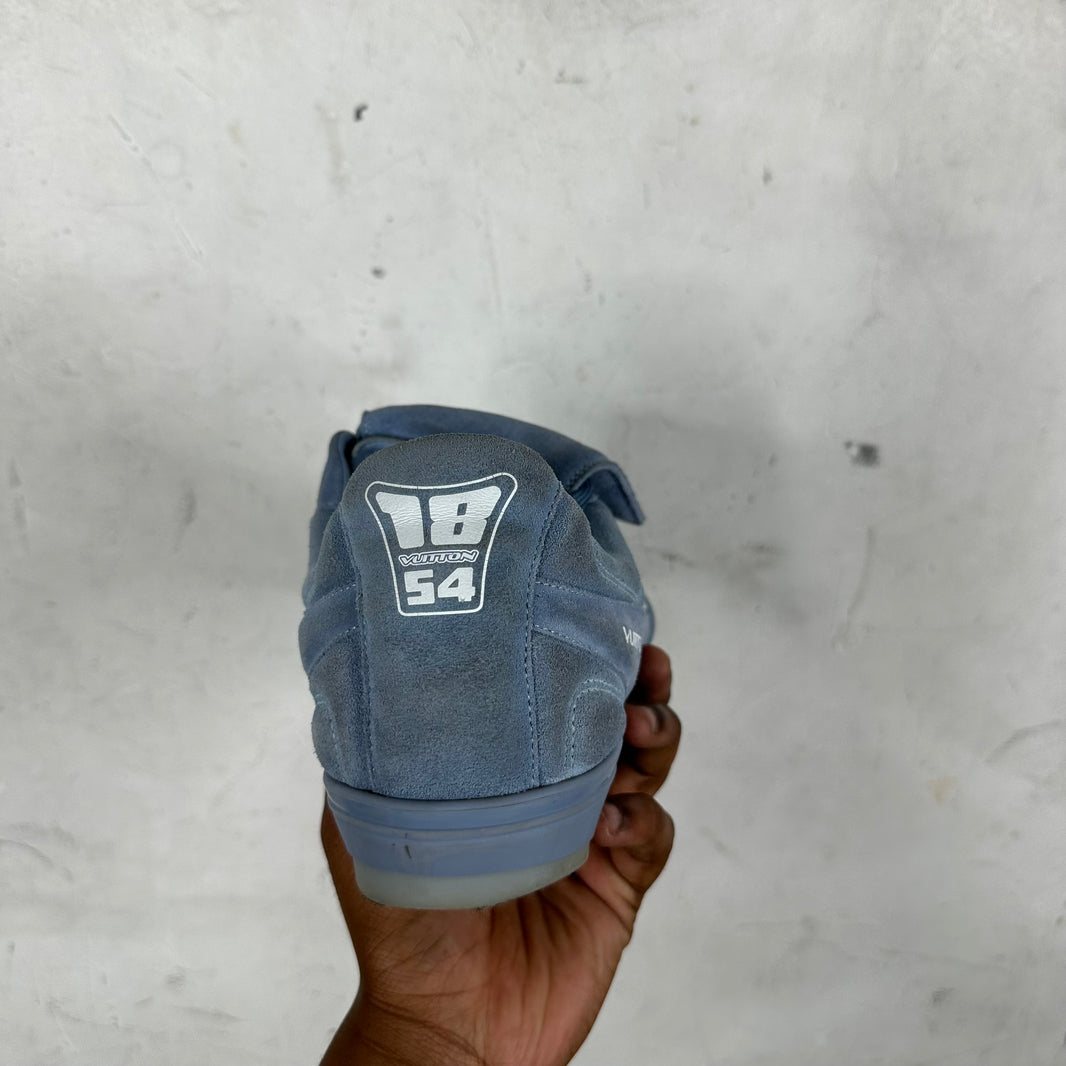 Louis Vuitton Blue Suede Soccer Shoes