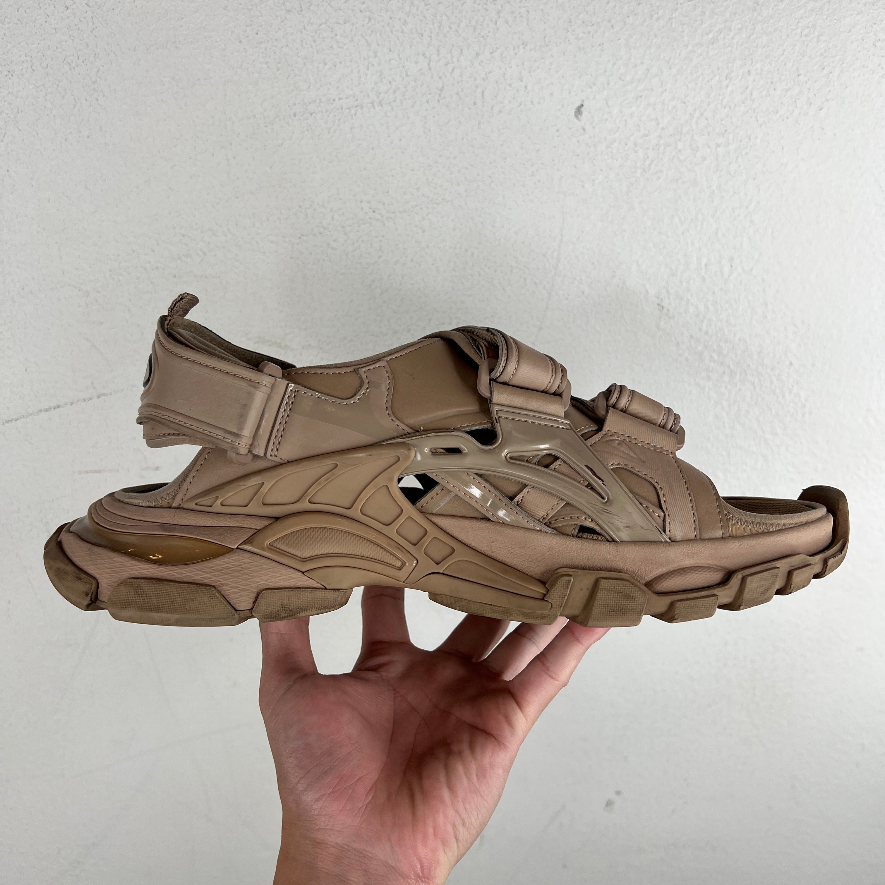 Balenciaga Beige Track Sandals – www.Lukes.store