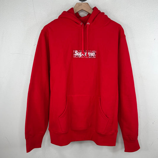Supreme Red Bandana Box Logo Hoodie