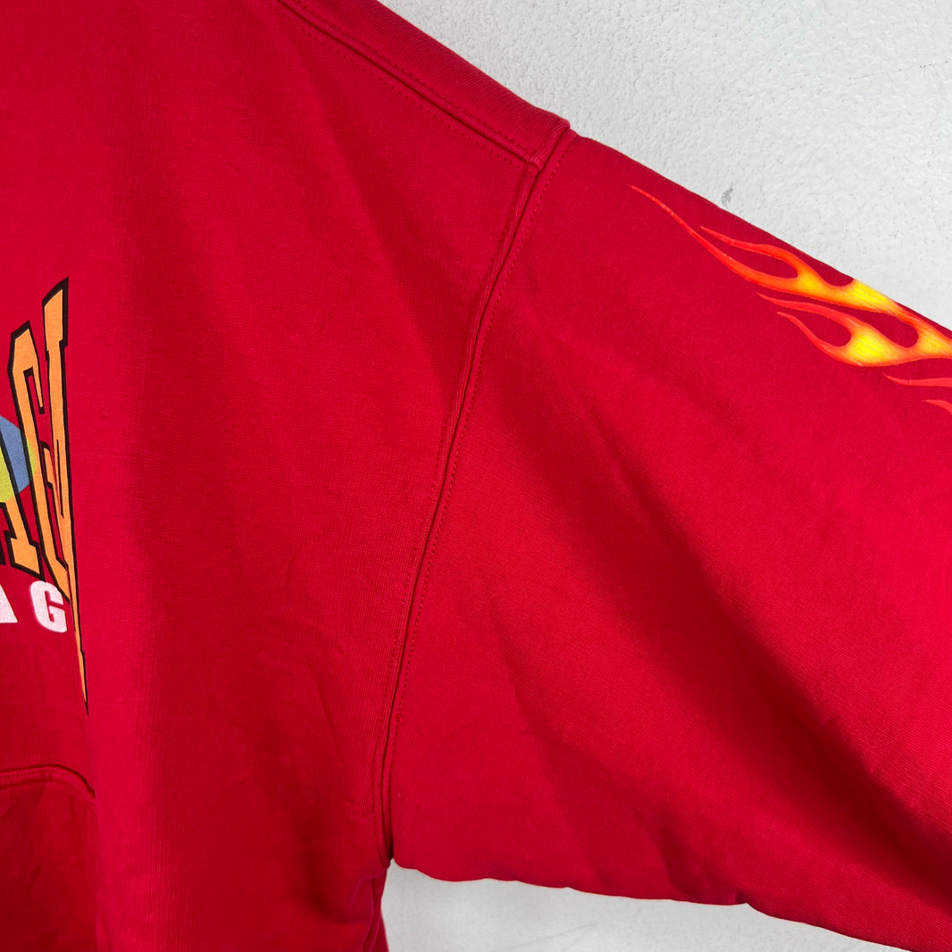 Balenciaga Sample Red Loop Unity Flames Hoodie