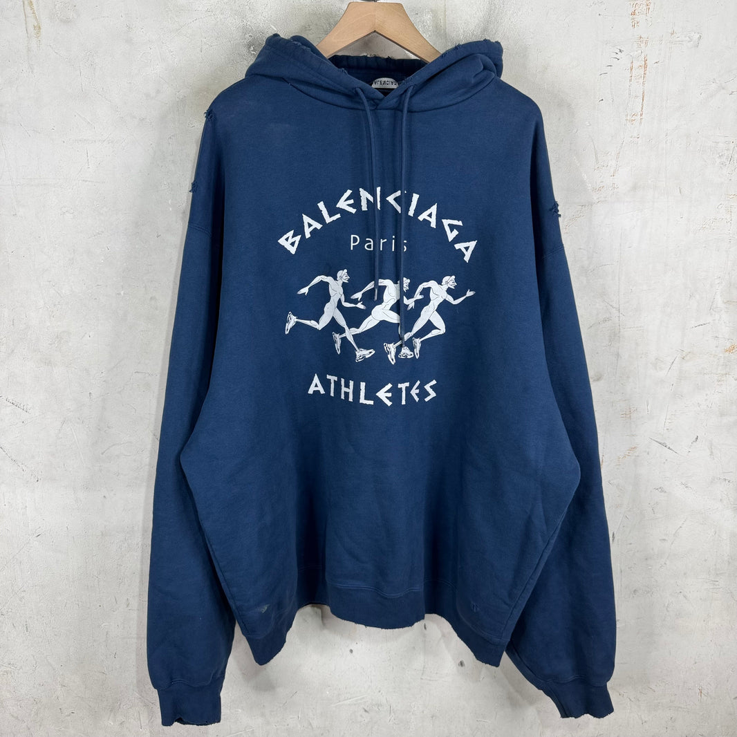 Balenciaga Marathon Navy Hoodie