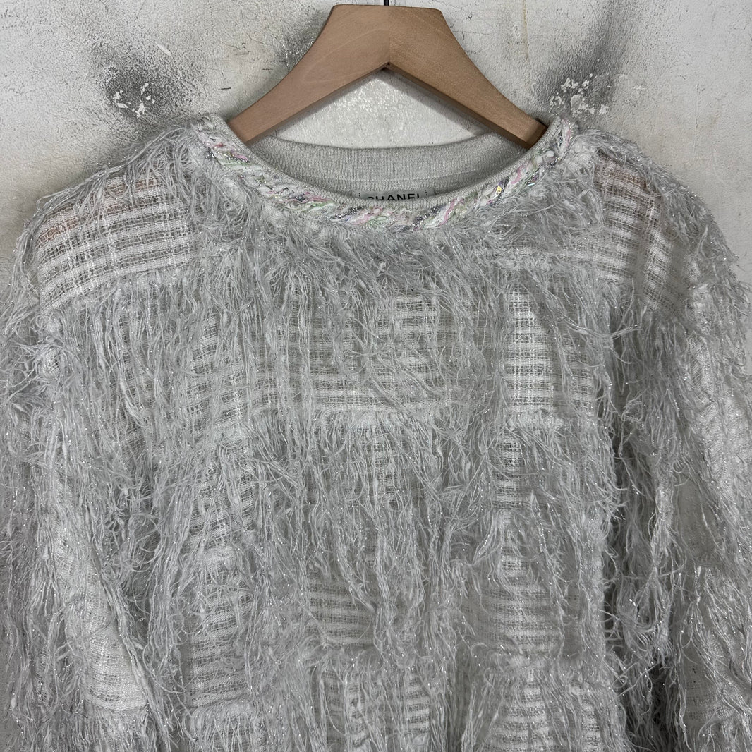 Chanel 18' Tweed Fringed Sweater