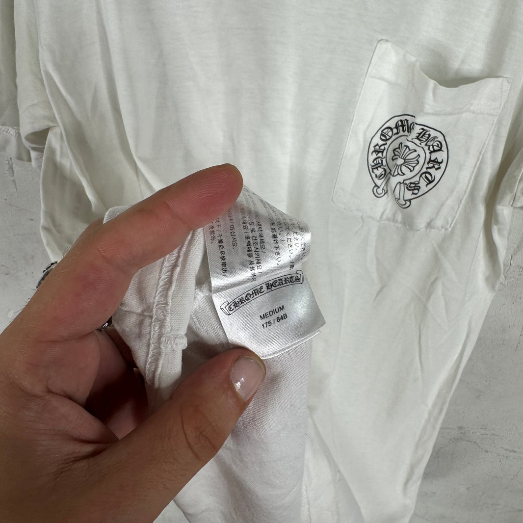 Chrome Hearts White Smoked Horseshoe T-Shirt