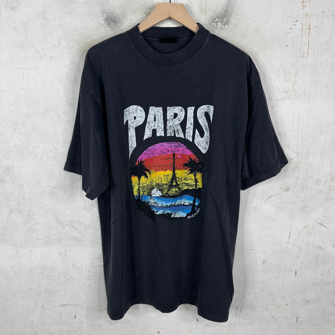 Balenciaga Paris Scribble T-Shirt