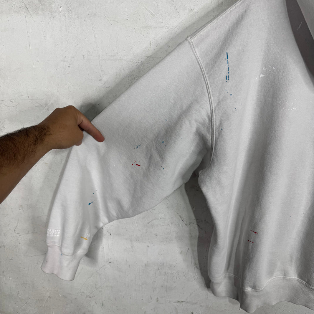 Supreme x MM6 White Zip Hoodie