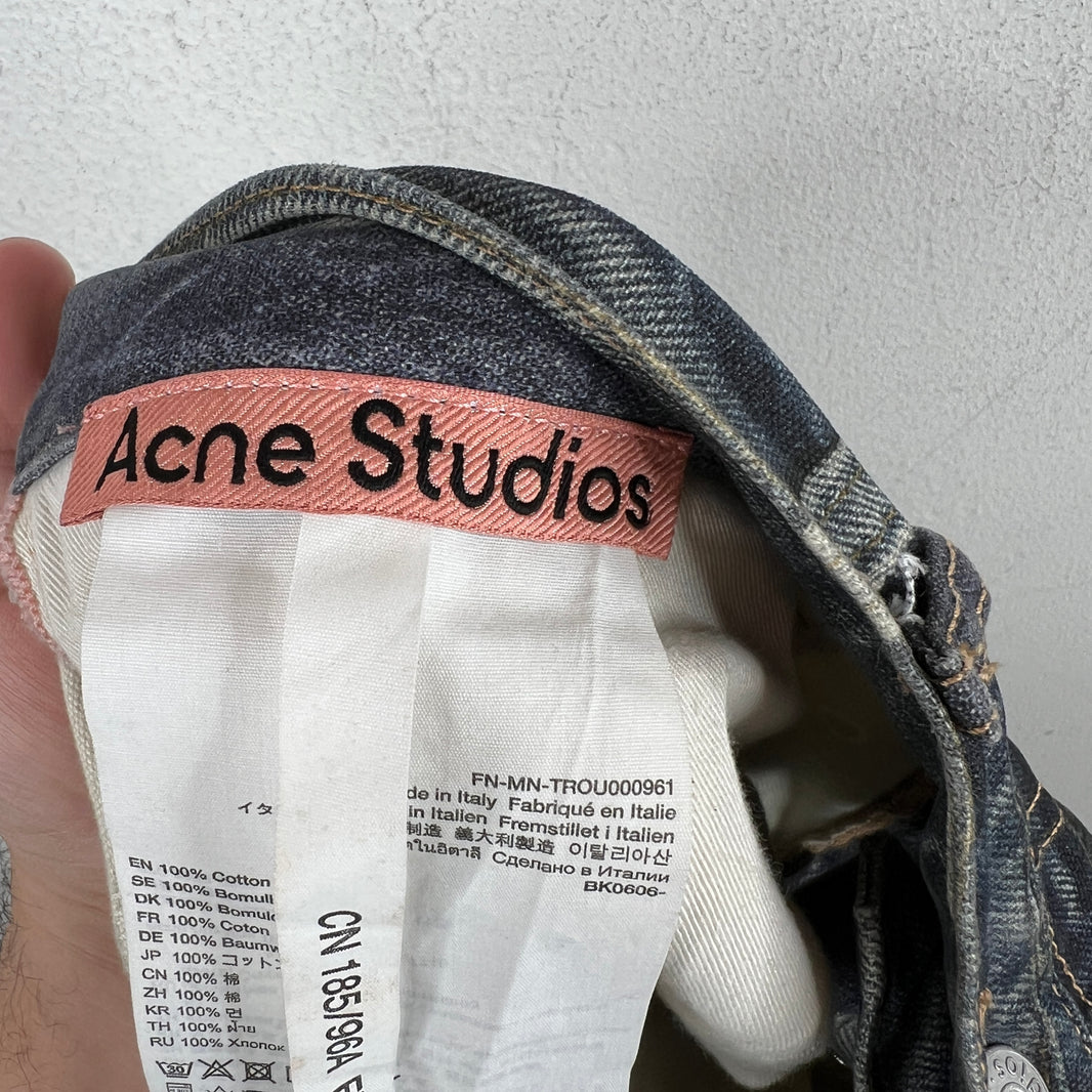 Acne Studios Chaps Trompe Printed Denim Jeans