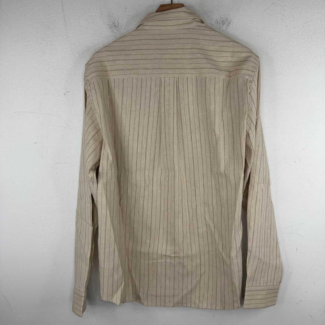 ALD Linen Pinstripe Button Up L/S Shirt