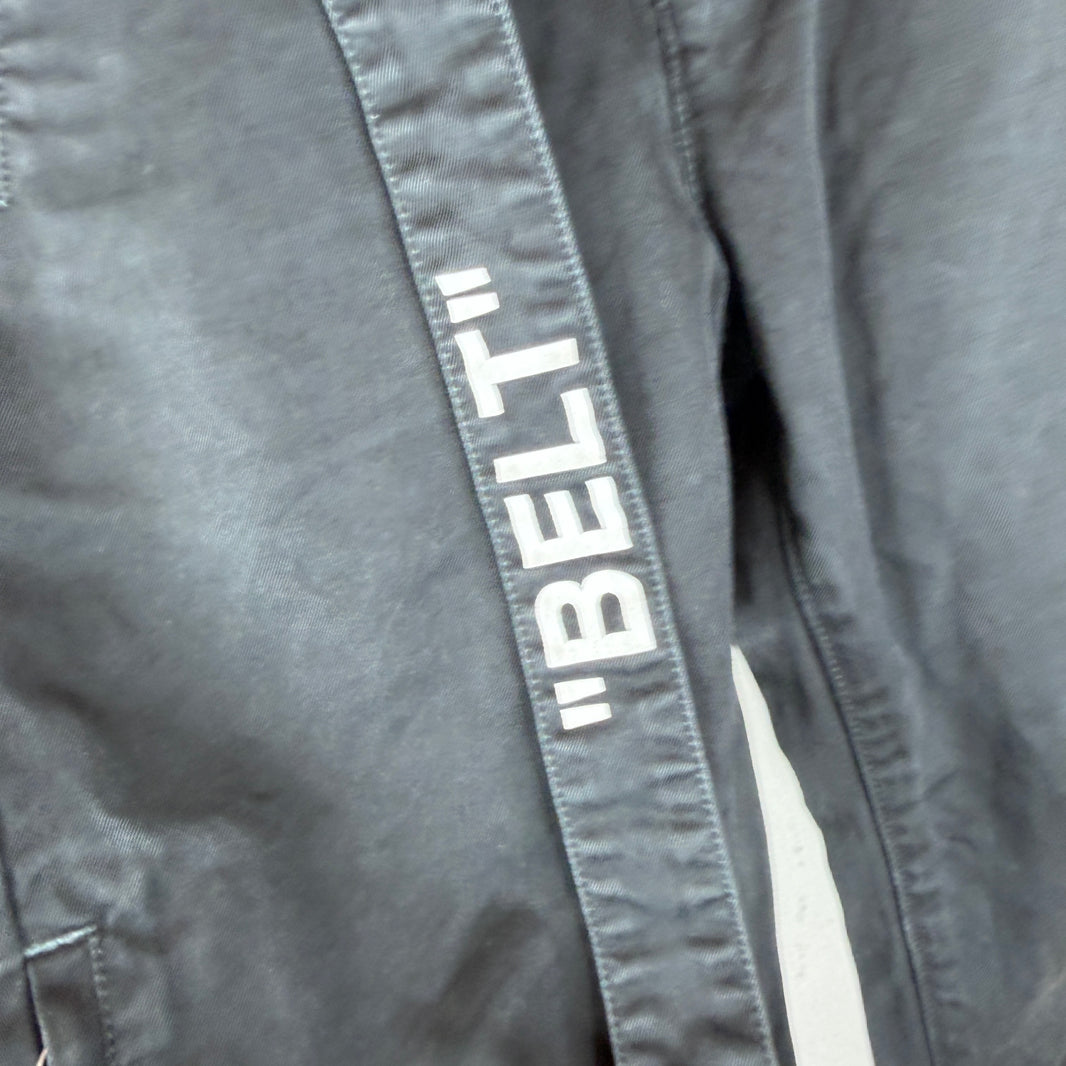 Off White Clear Buckle Black Slim Pants