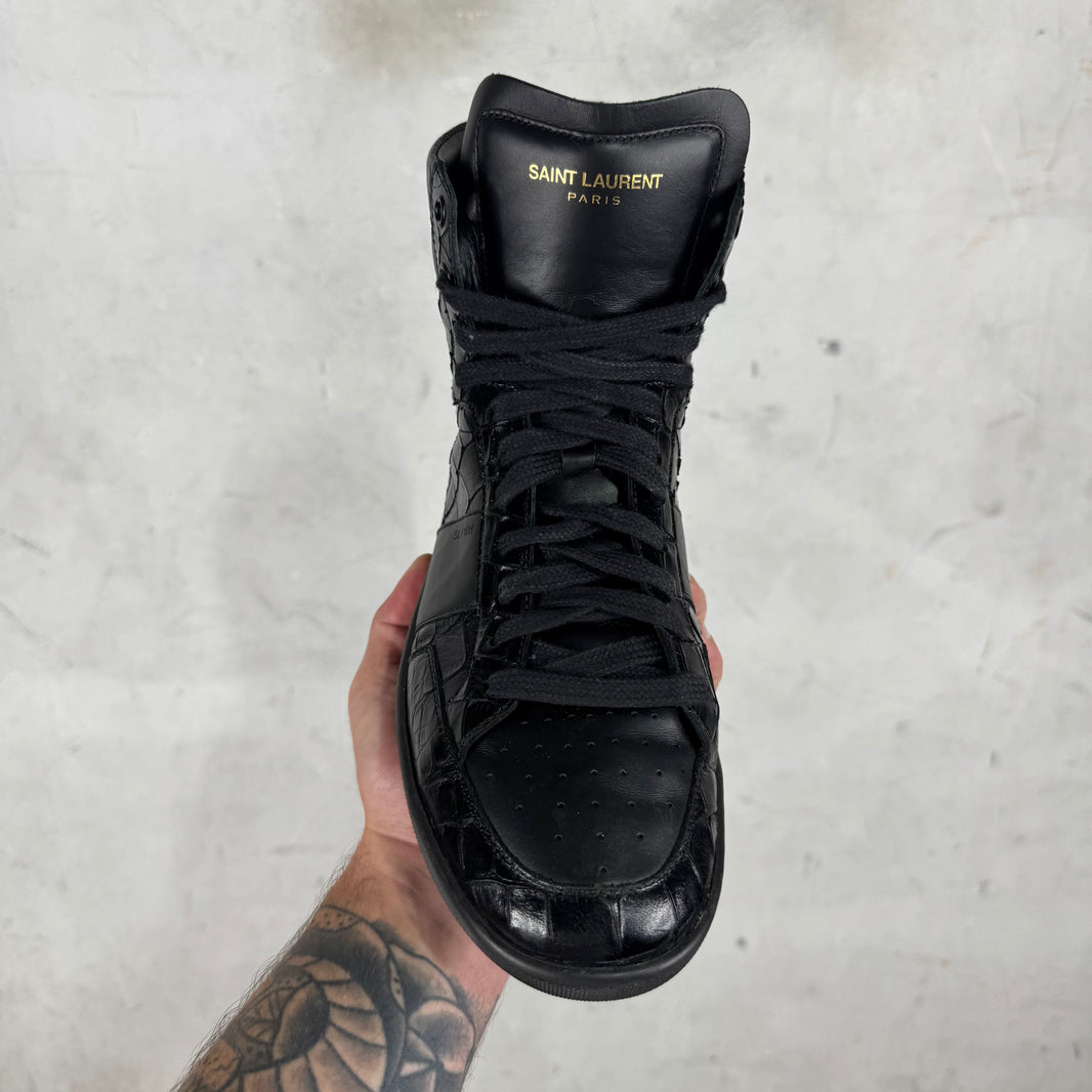 Saint Laurent Faux Croc SL/10H Sneakers