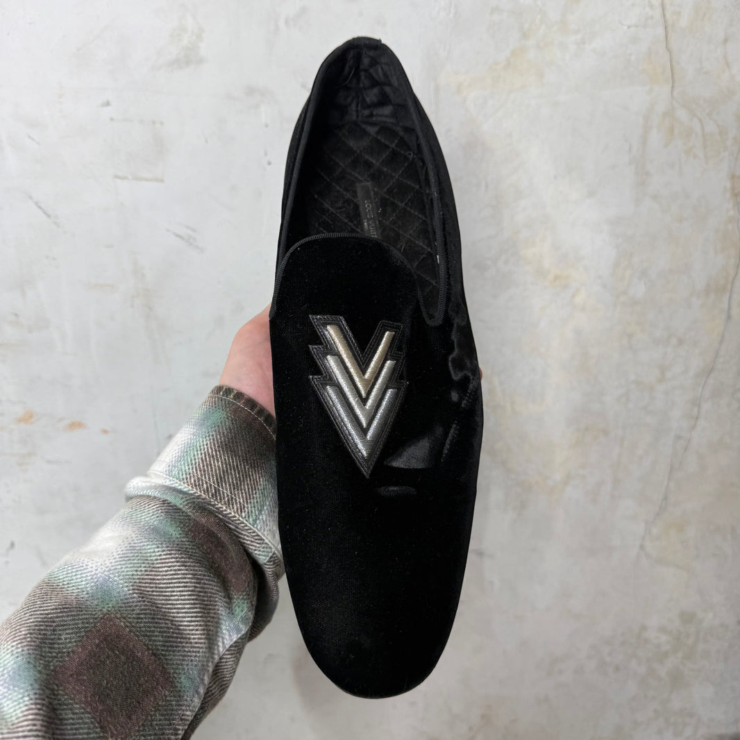 Louis Vuitton Aftershow Velvet Slippers