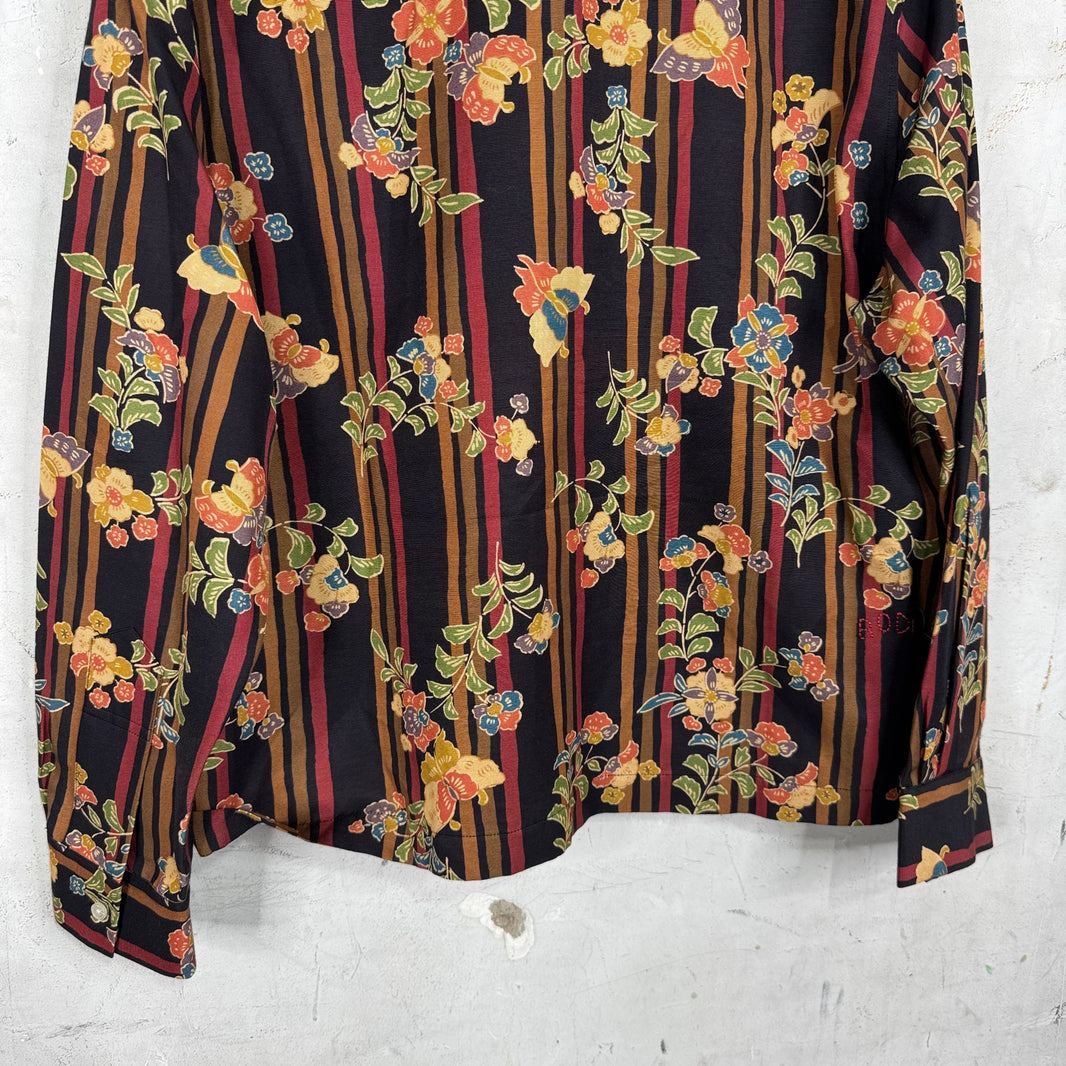 Bode Floral Silk Blend Buttoned Shirt