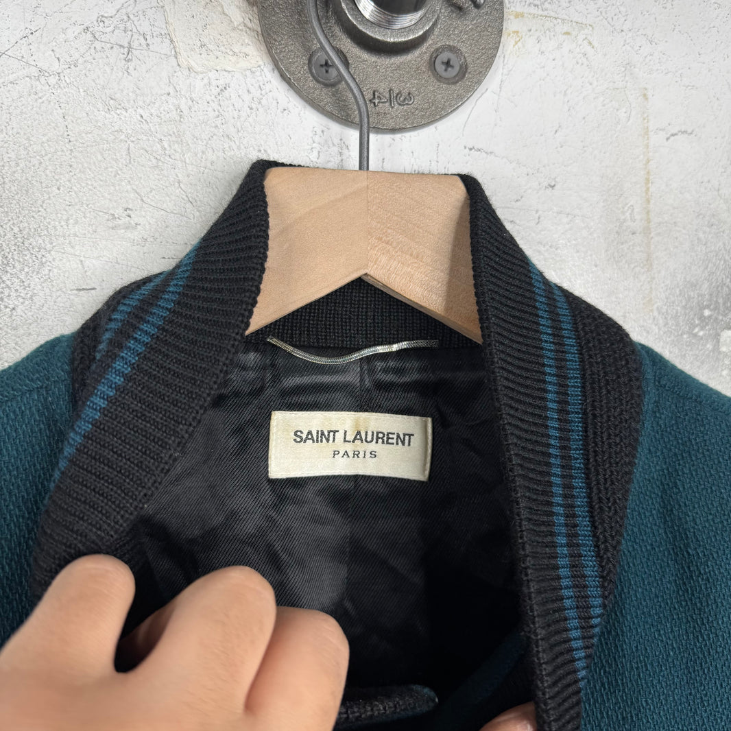 Saint Laurent Teal Teddy Jacket