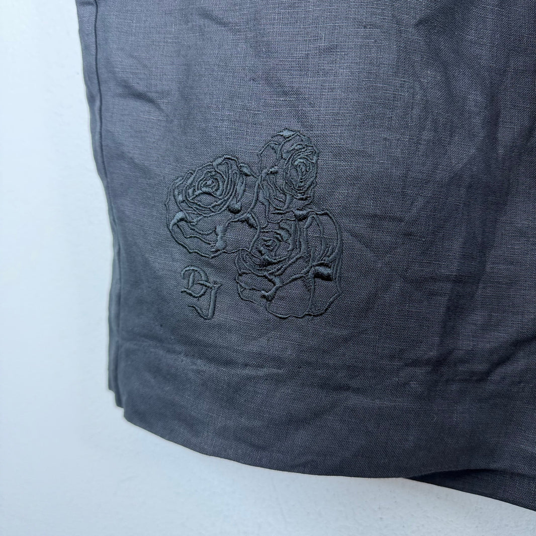 Willy Chavarria Long Baggy Linen Shorts