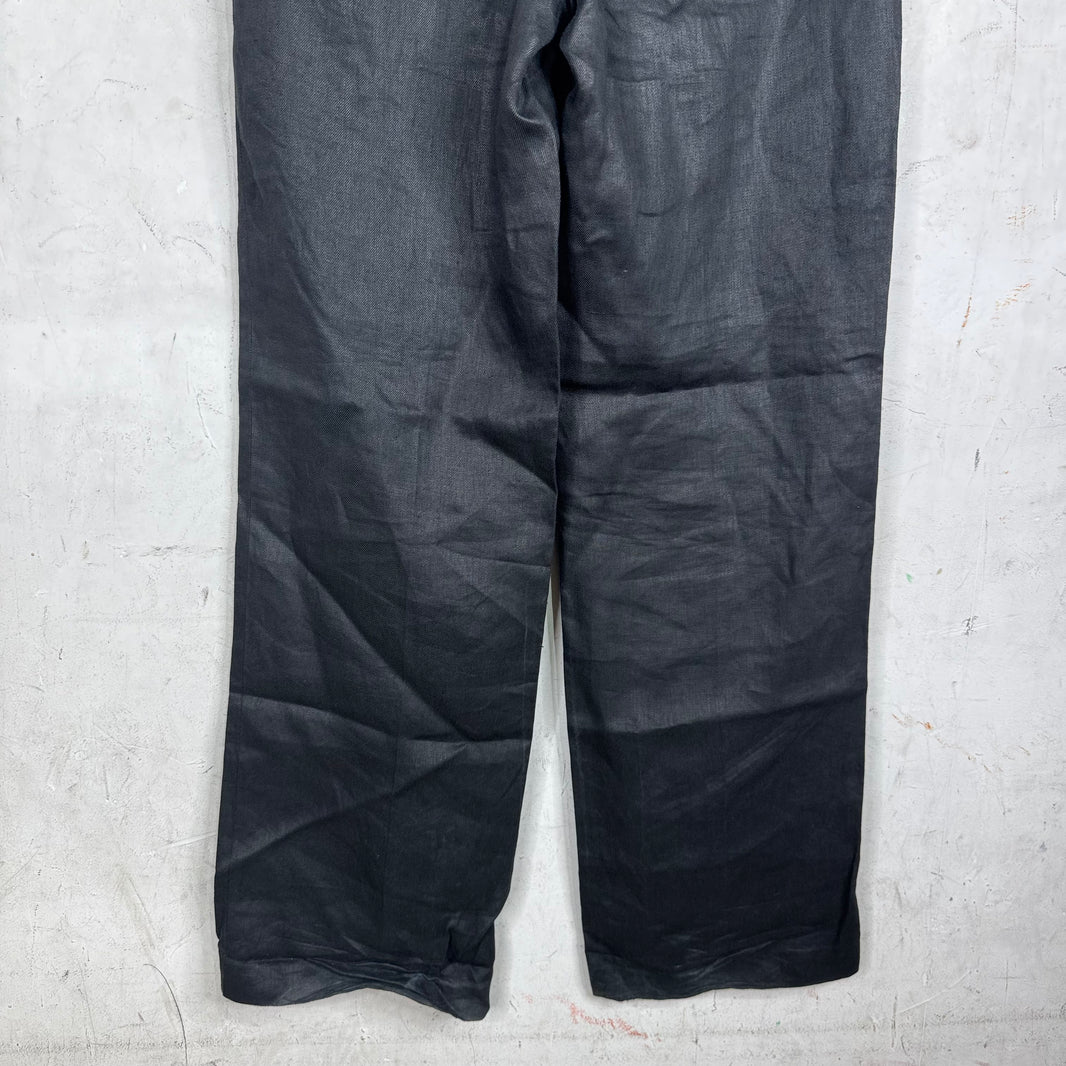 Rick Owens Linen Loose Straight Trousers