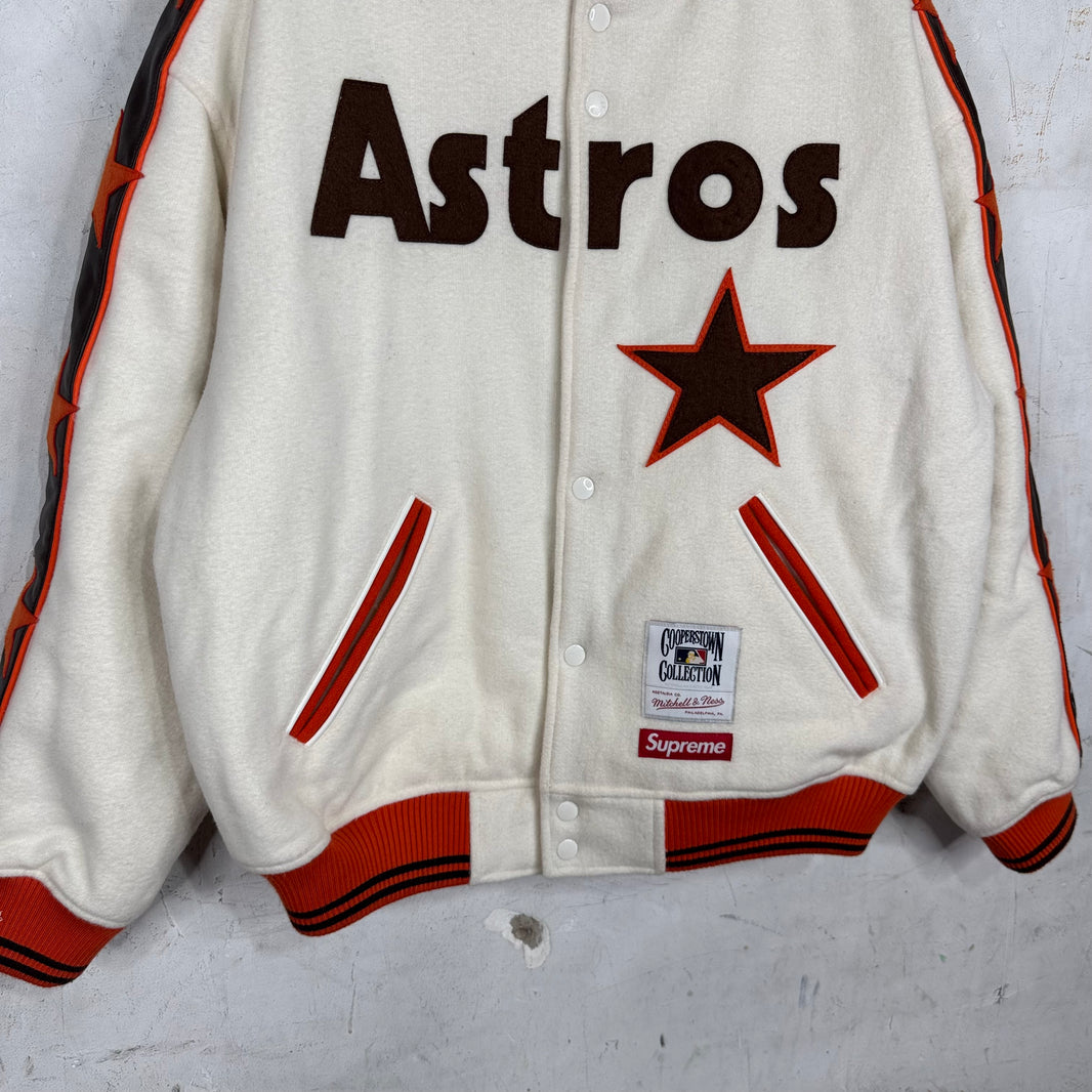 Supreme x Mitchell & Ness Astros Varsity Jacket