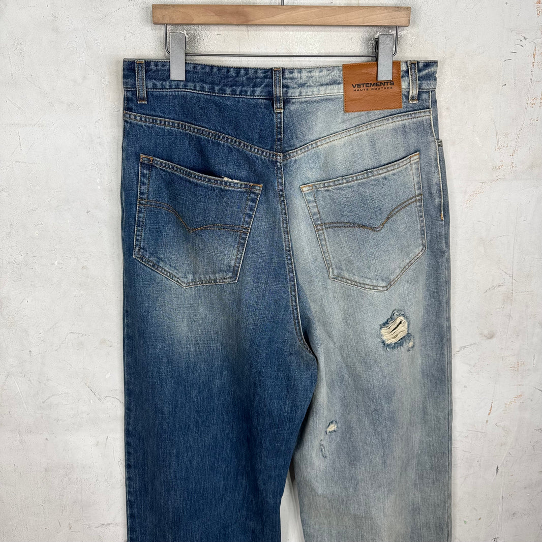 Vetements Split Wash Baggy Jeans