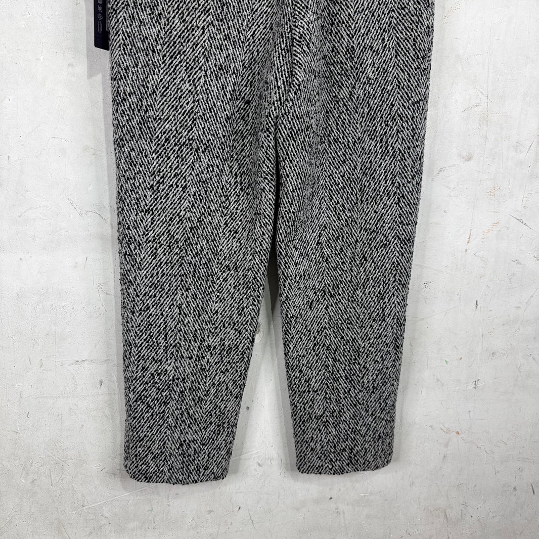 Prada Belted Tweed Trousers