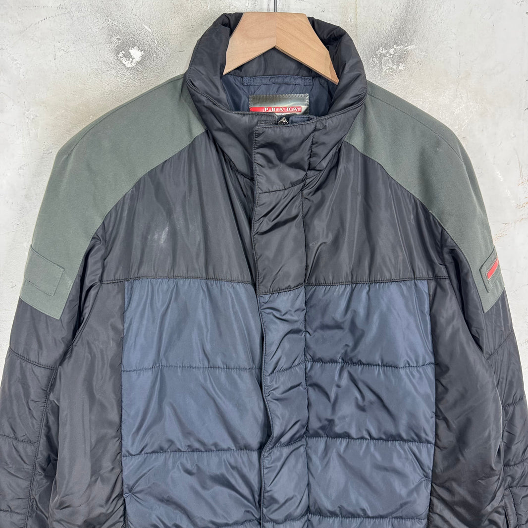 Prada Black/Navy Reinforced Shoulder Jacket
