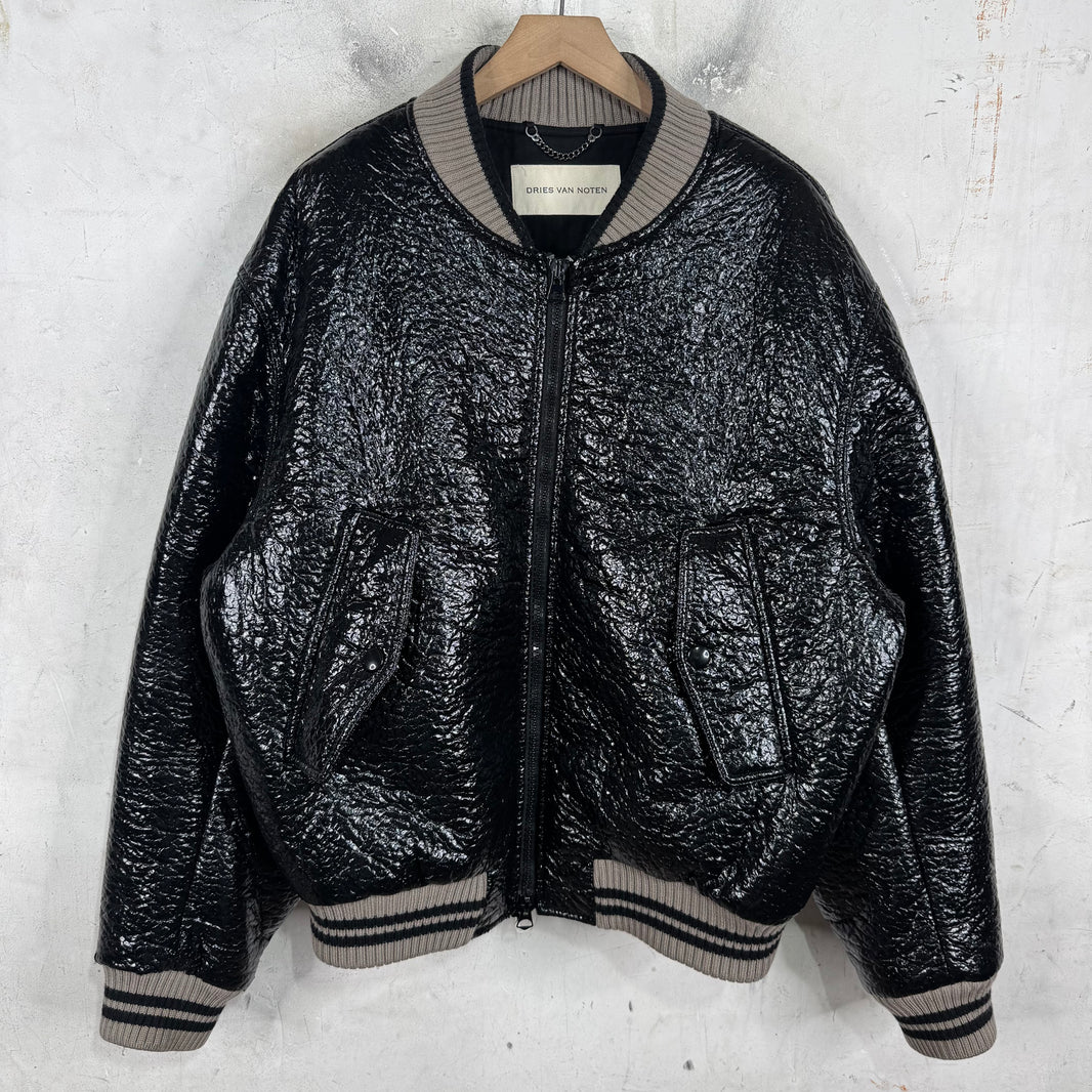 Dries Van Noten PVC Coated Back Zip Bomber
