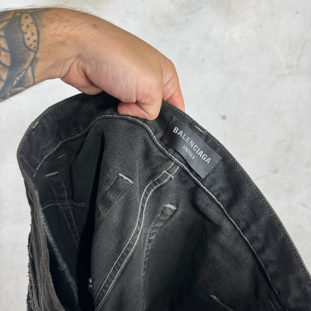 Balenciaga Distressed Straight Jeans