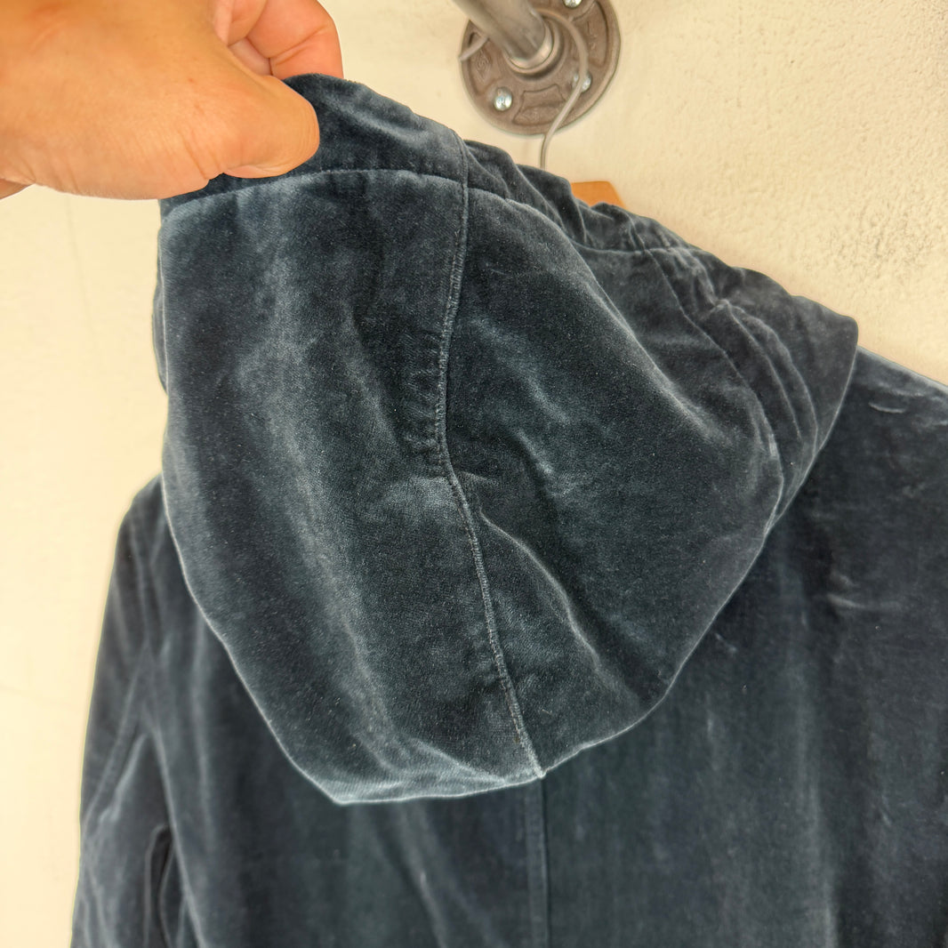 CDG Velour Chore Zip Up Hoodie