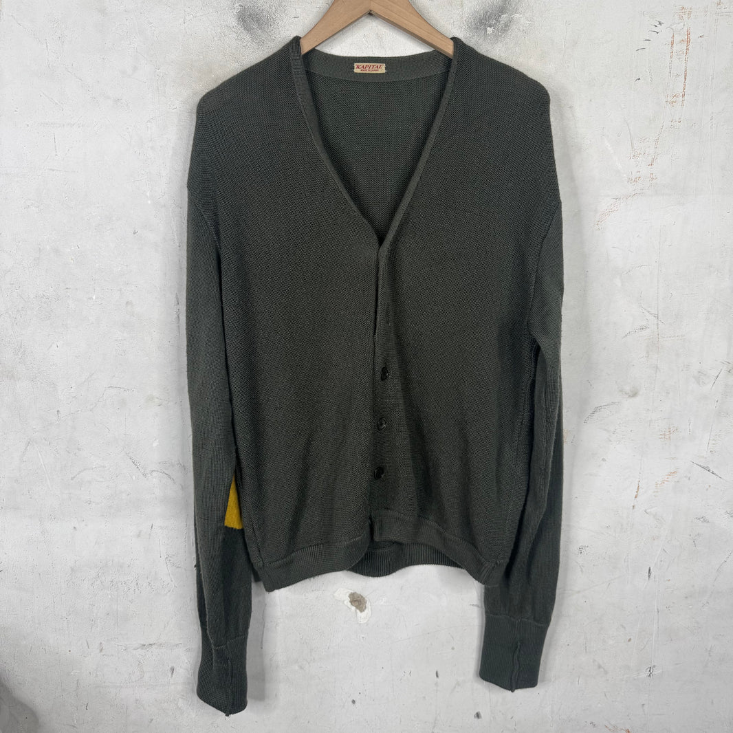 Kapital Green Bunny Smiley Cardigan