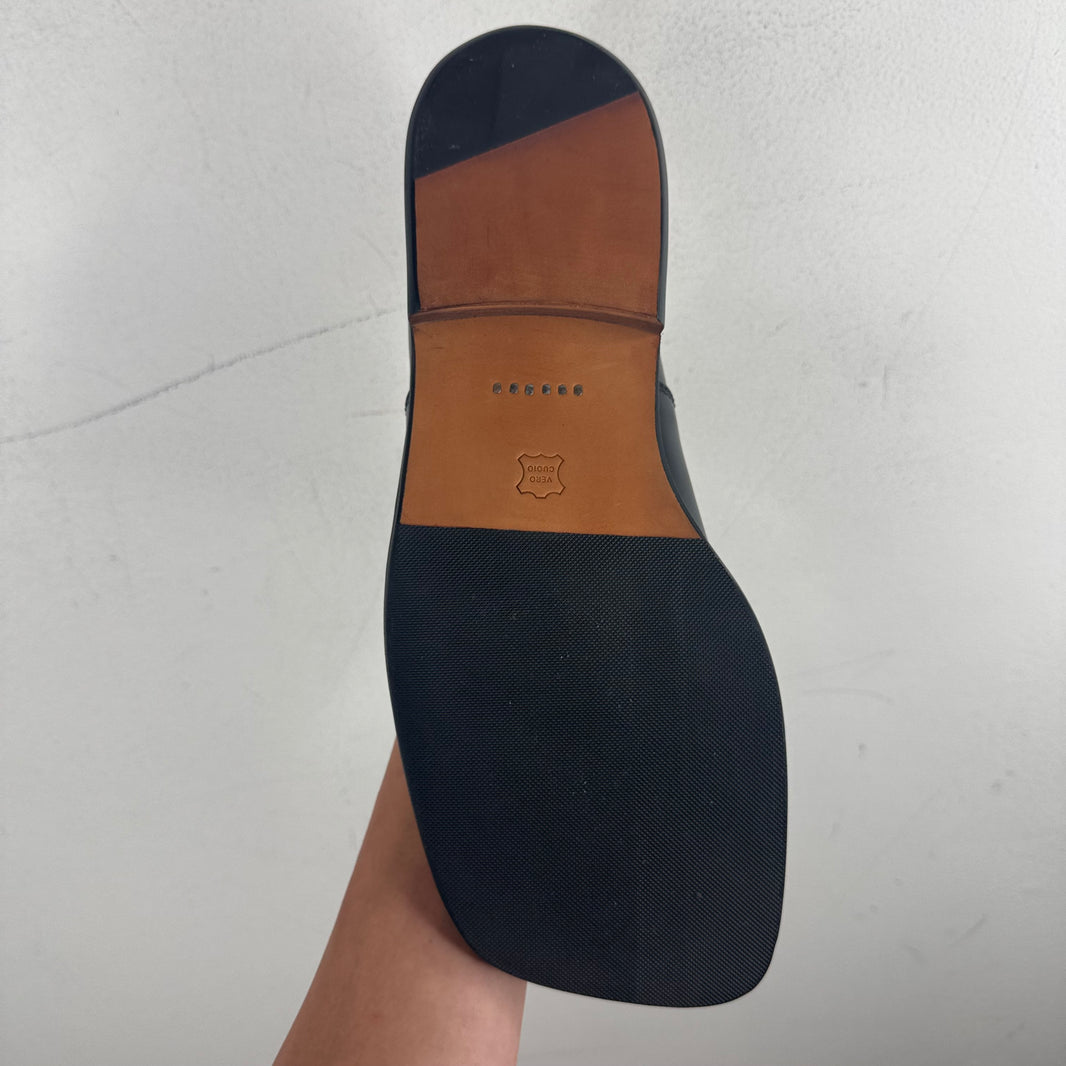 Hender Scheme Black Square Toe Derbies