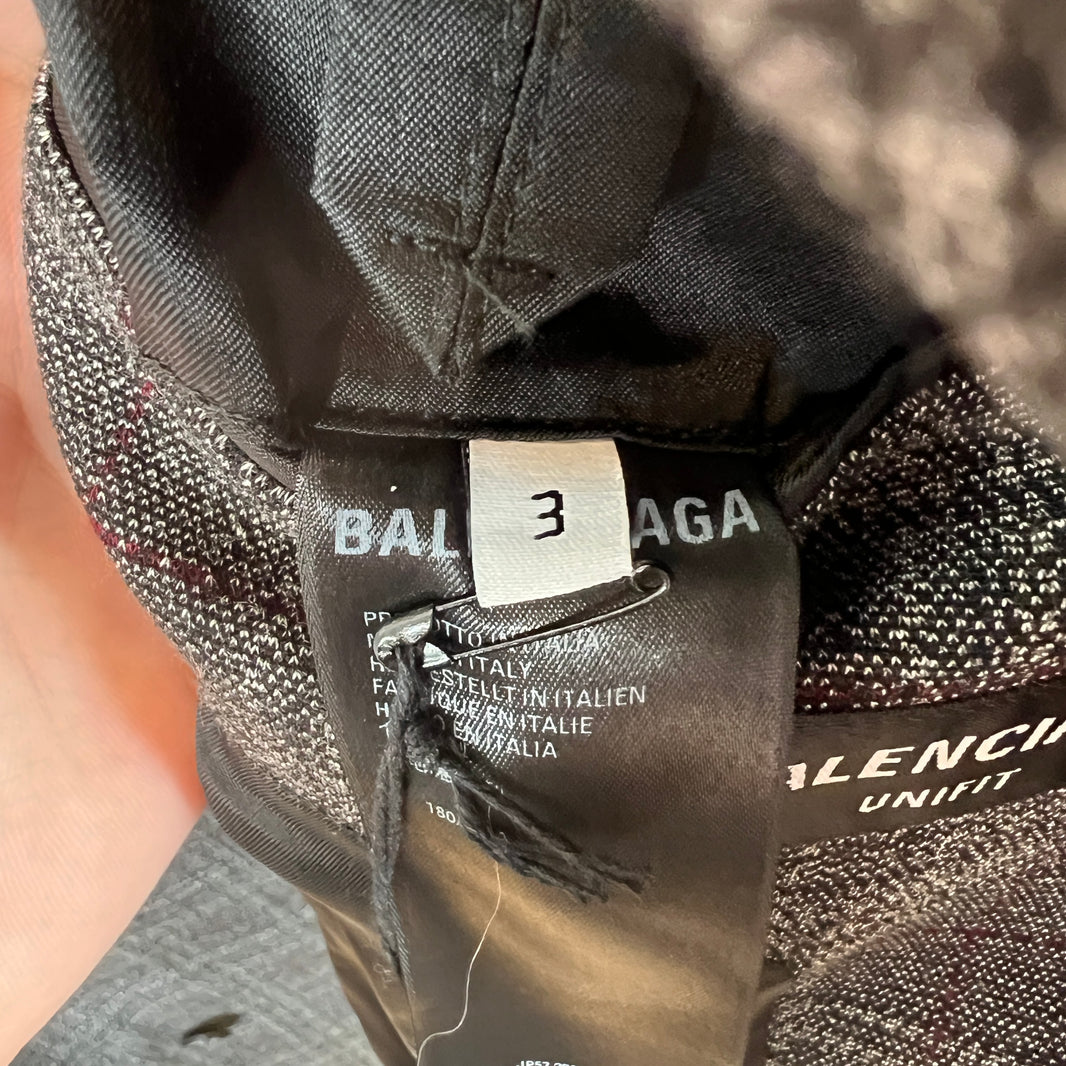 Balenciaga Double Breasted Plaid Blazer