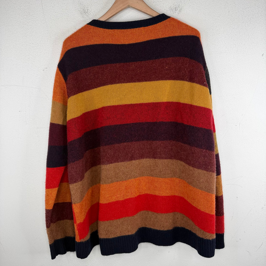 Elder Statesman Red/Orange/Black Cashmere Sweater