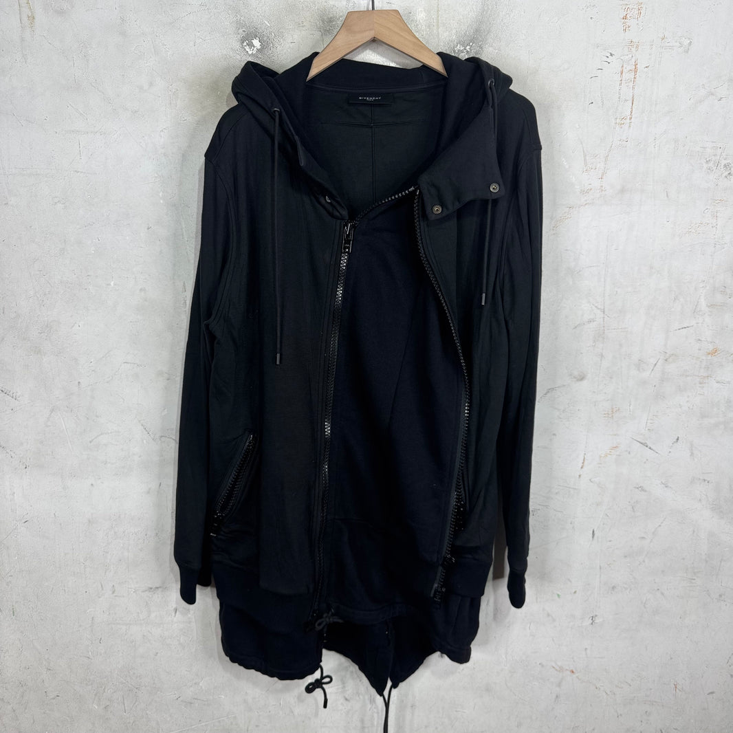 Givenchy Double Layered Zip Hoodie