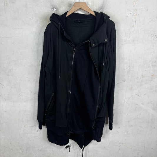 Givenchy Double Layered Zip Hoodie