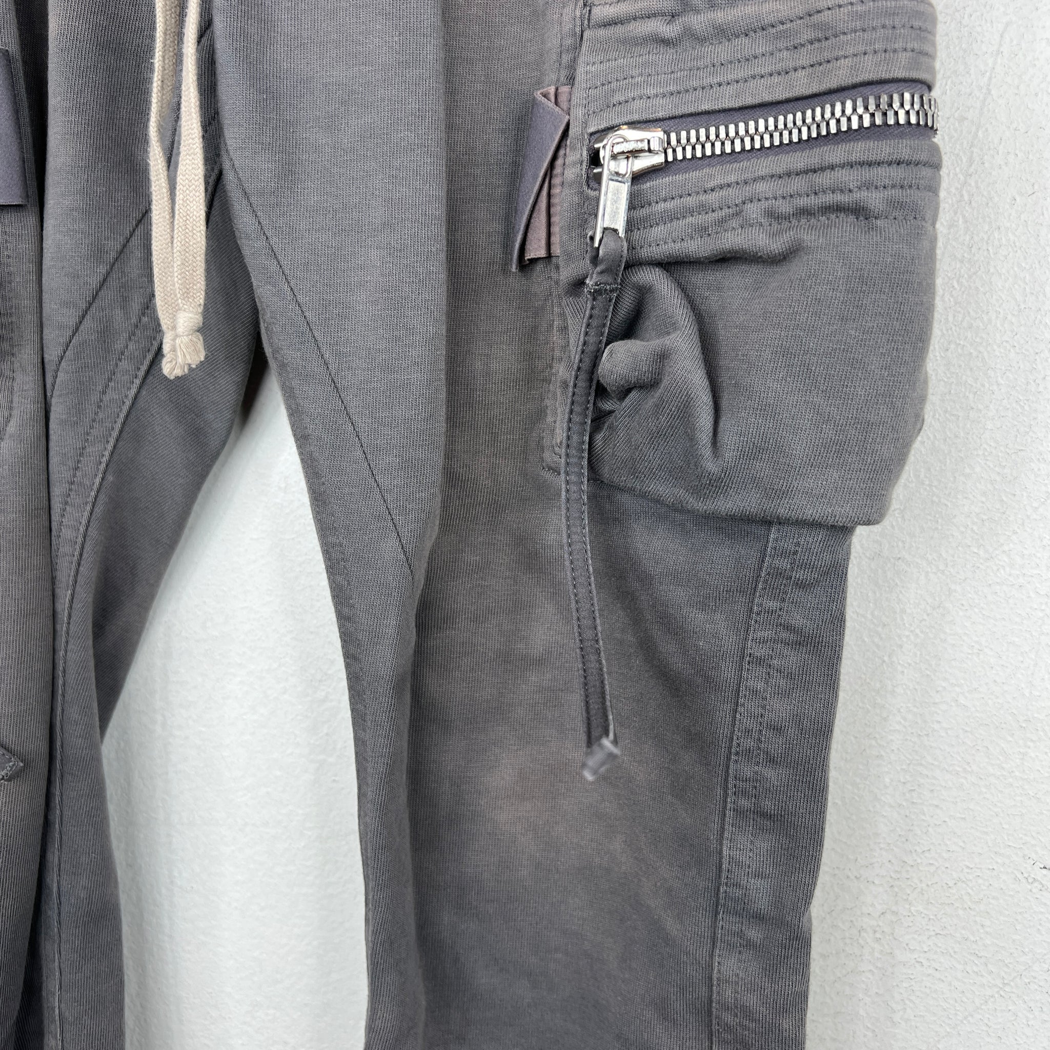 Rick Owens Grey Mastodon Jogger Sweatpants