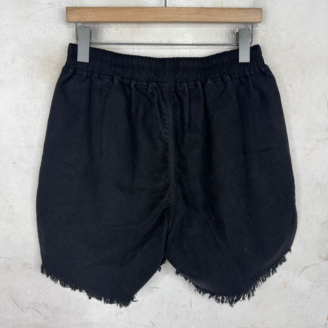 Rick Owens Porterville Frayed Canvas Shorts