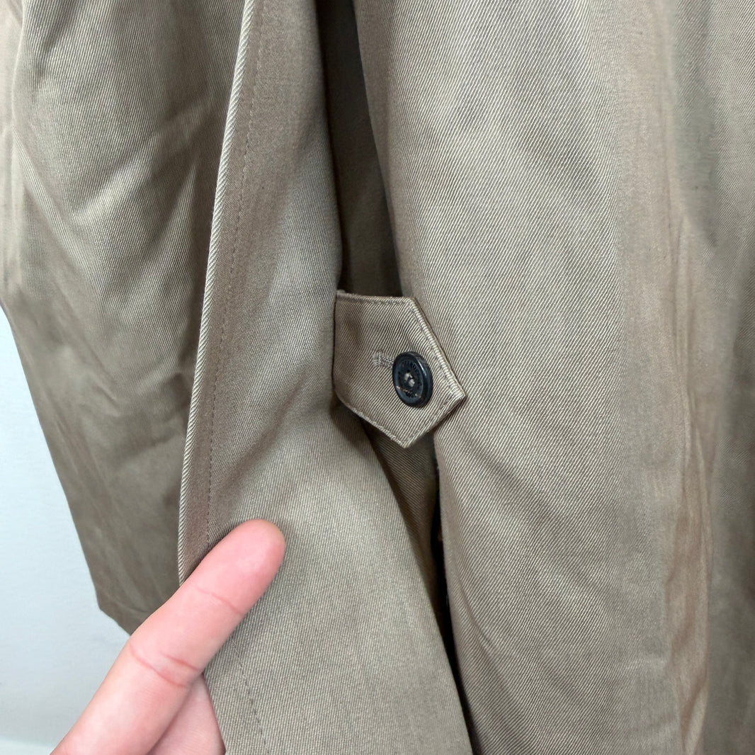 Balenciaga Garde Robe Tan Plaid Interior Trench Coat